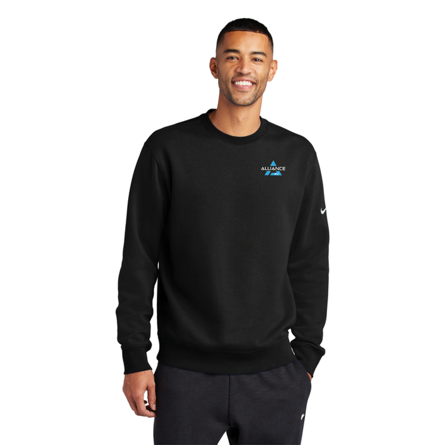 Nike Club Fleece Sleeve Swoosh Crew